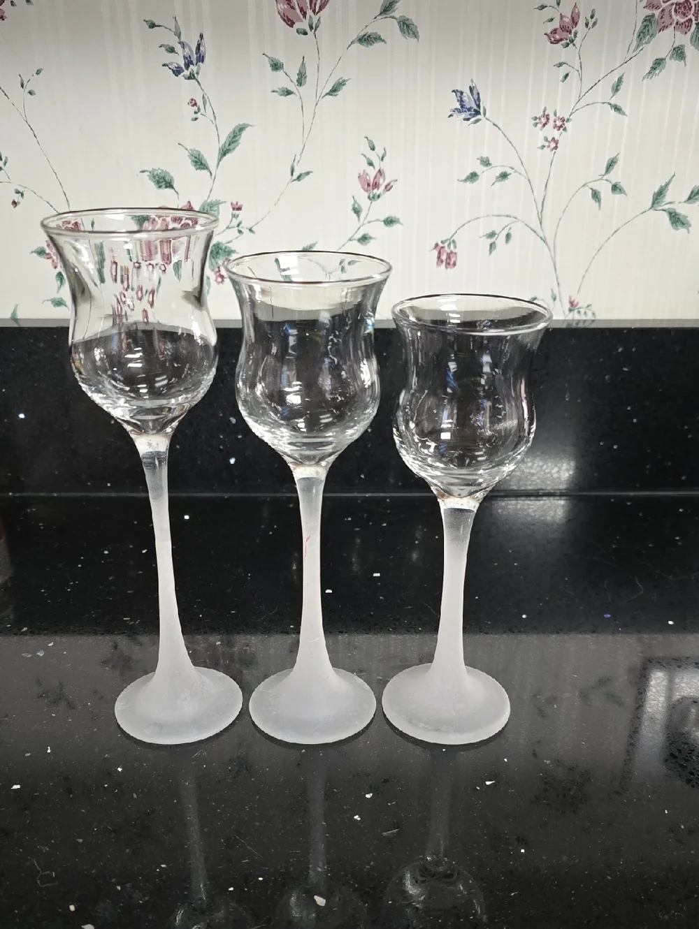 HOST PICK. Vintage. PartyLite Iced Crystal Trio with Frosted Stems - Picture 5 of 5